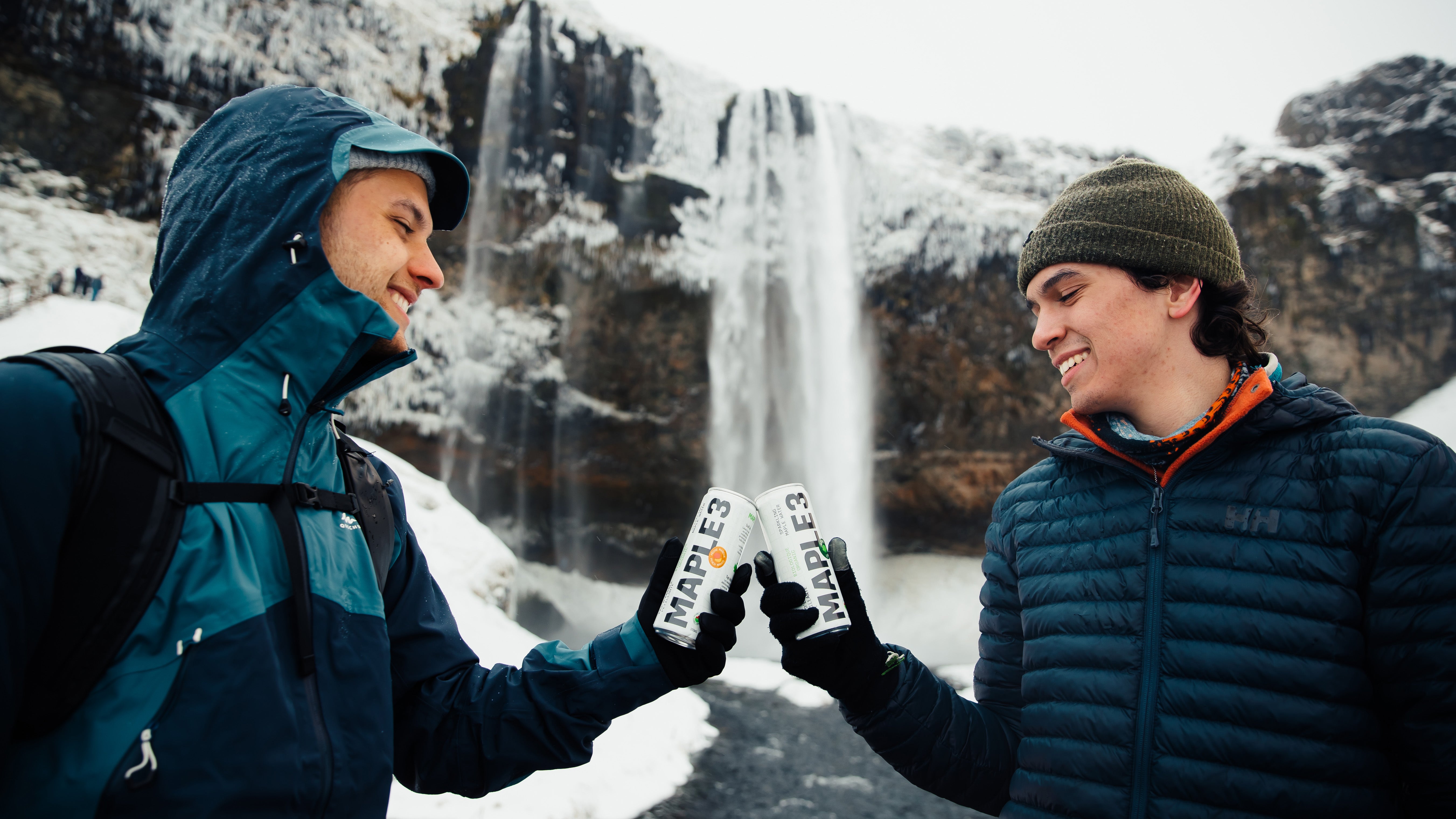 Sparkling Maple Water Cheers with Friends