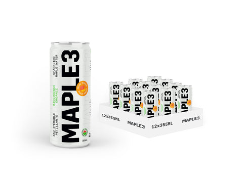 Eau pétillante d'érable pêche/mangue - 355ML (WS)